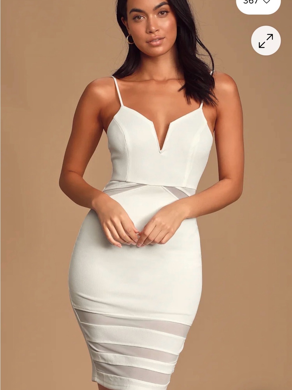 Lulu’s white bodycon dress